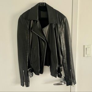 All Saints slim leather jacket
